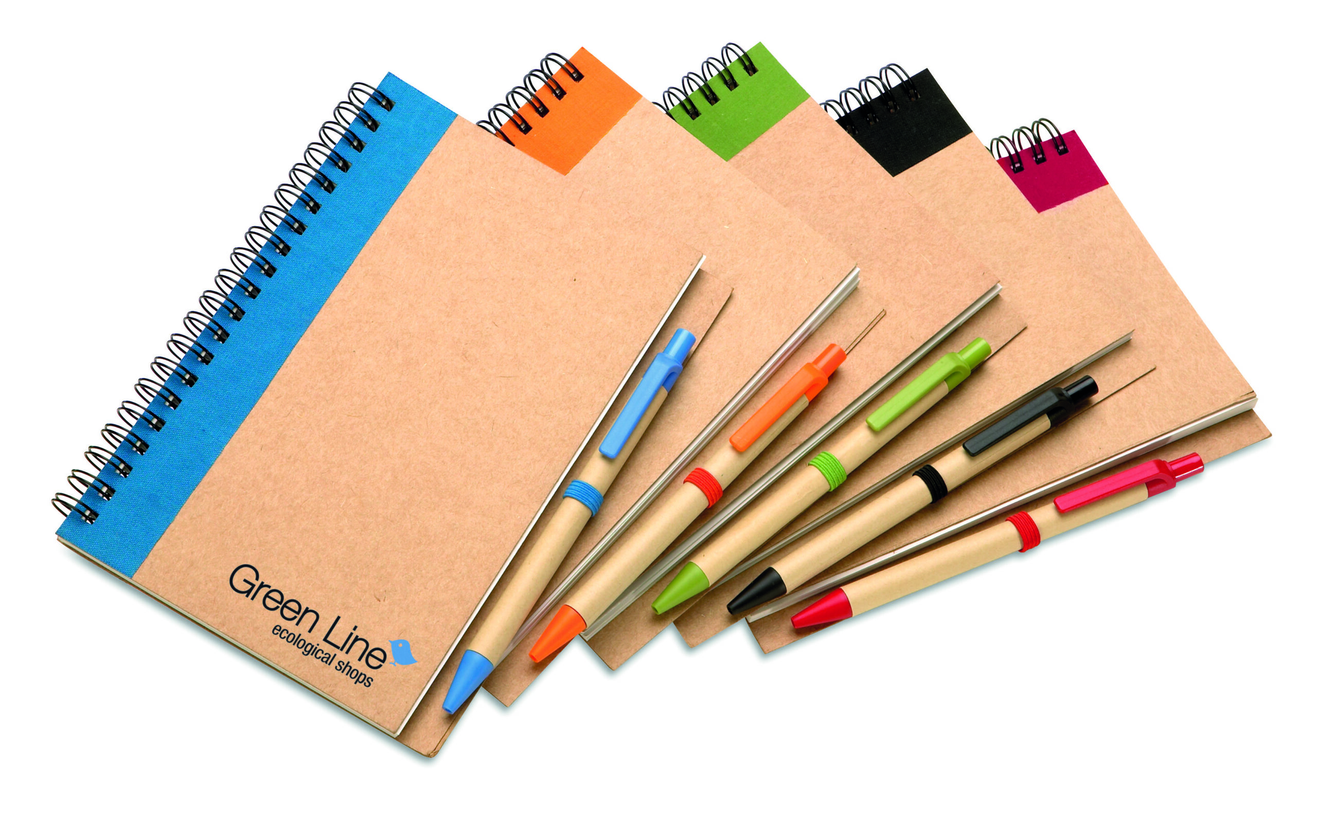 Carnet à spirale recyclé avec stylo