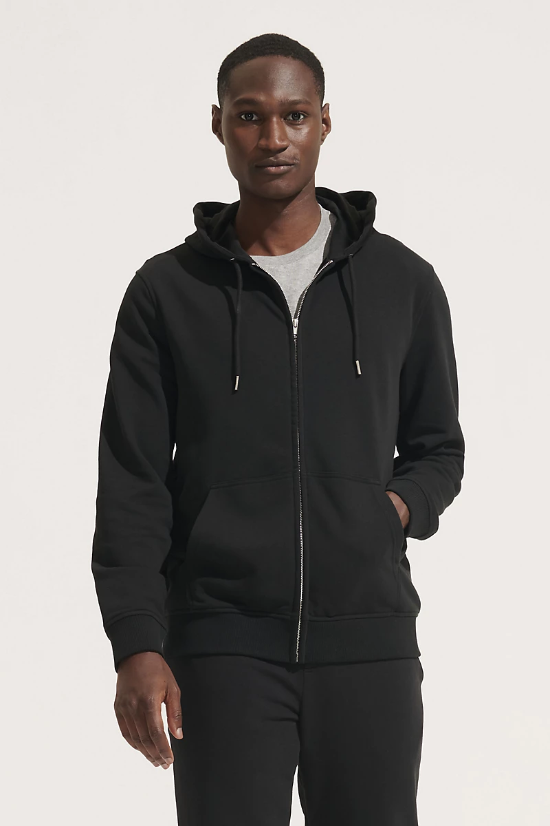 Sweat zippé à capuche 300g coton Bio