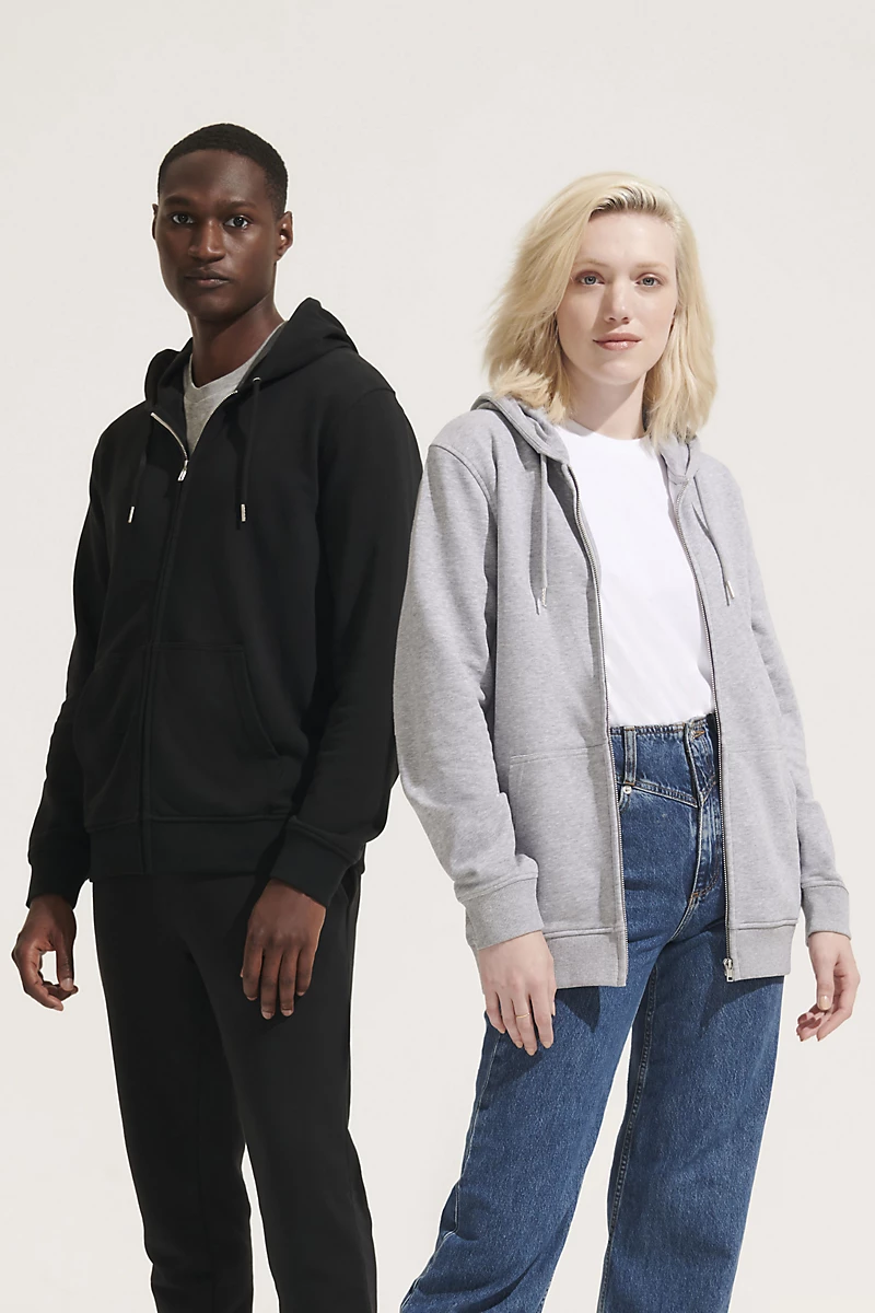 Sweat zippé à capuche 300g coton Bio
