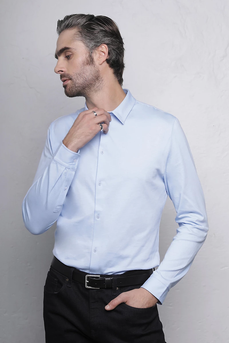Chemise en jersey mercerisé 145g