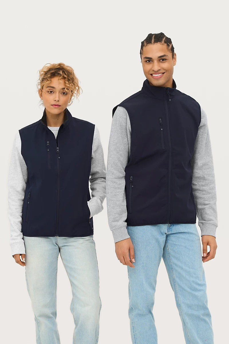 Veste homme zippée softshell sans manche