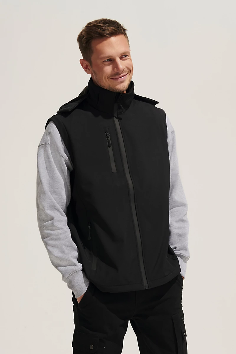 Softshell capuche et manches amovibles