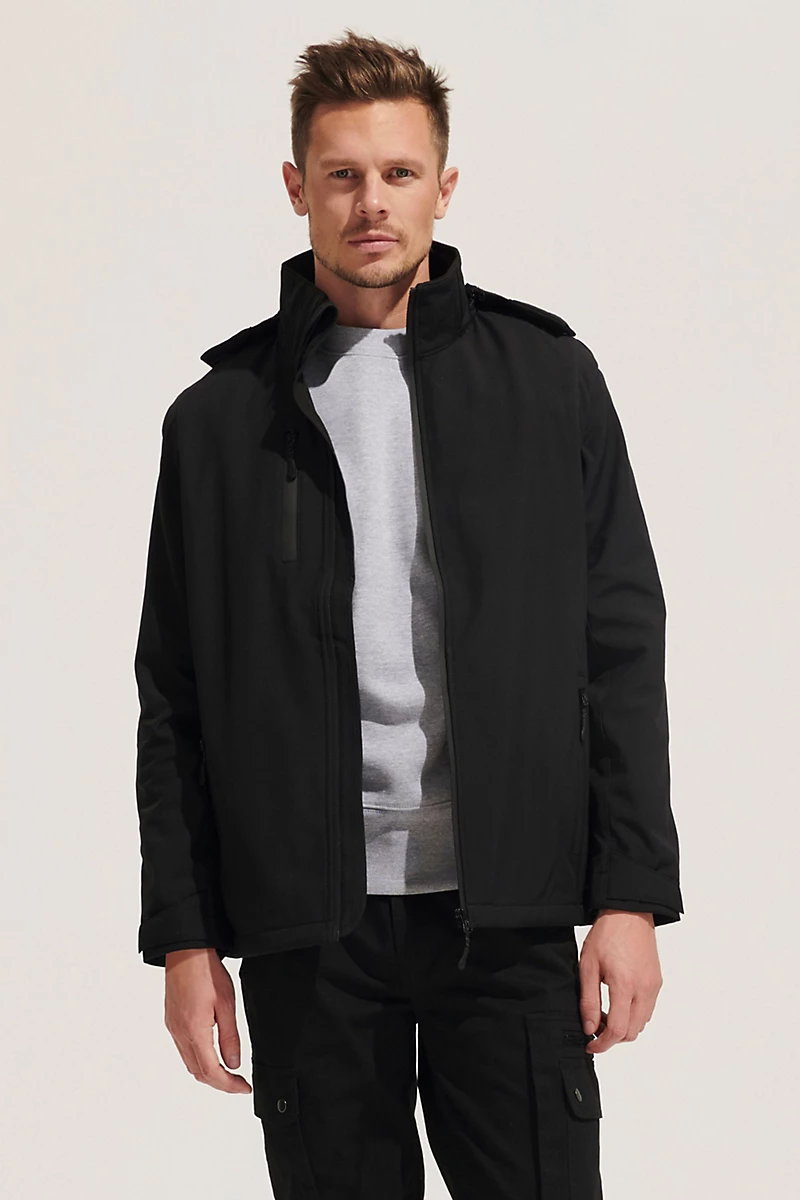 Softshell capuche et manches amovibles