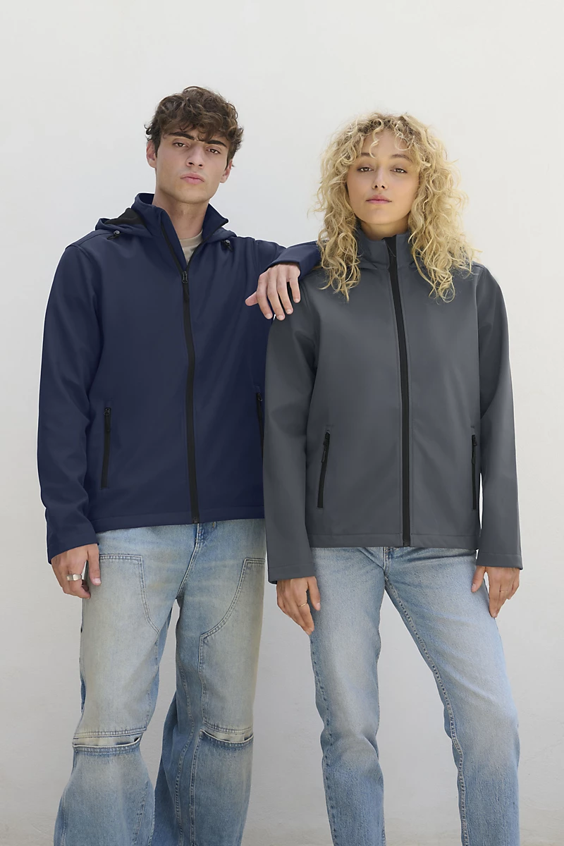 Veste capuche softshell 2 couches
