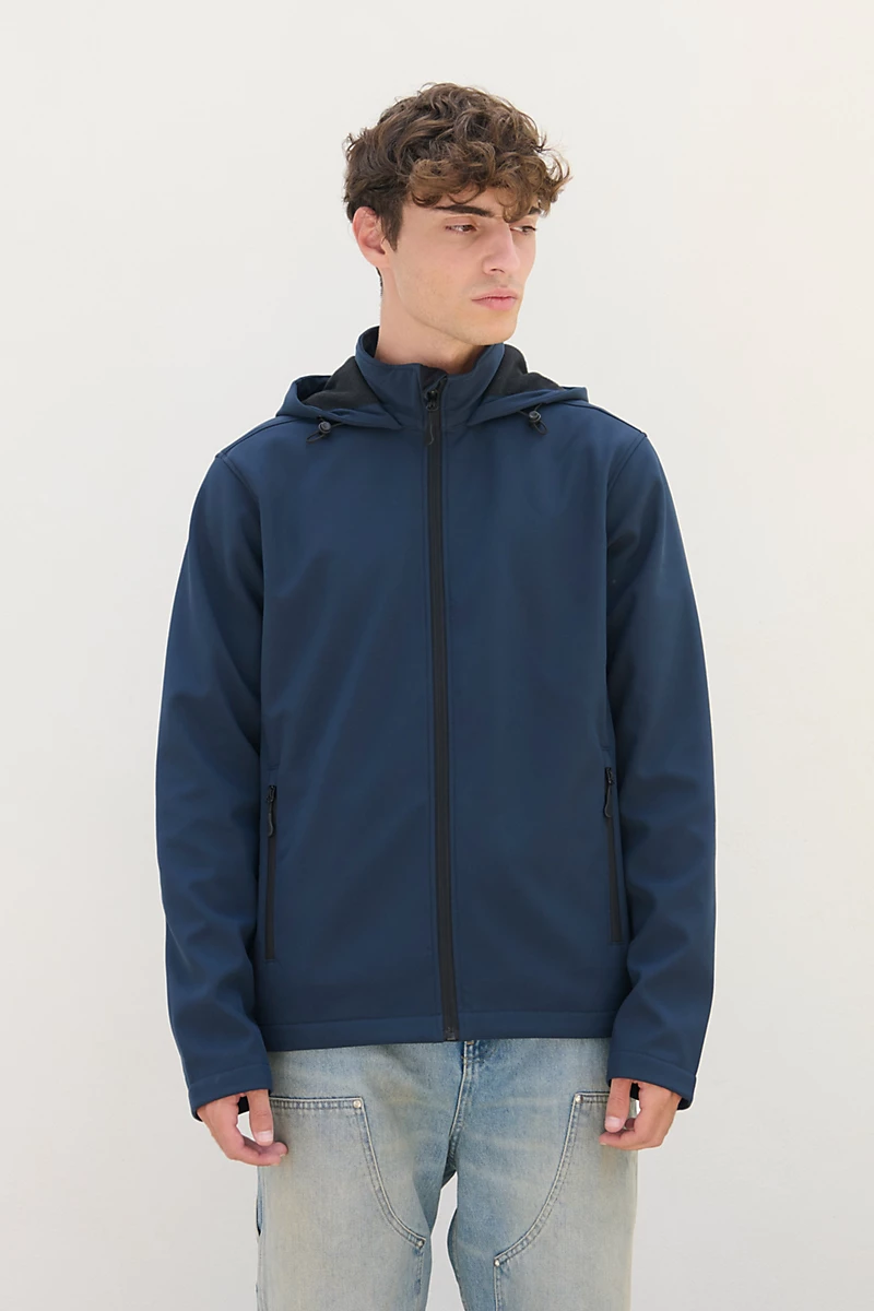 Veste capuche softshell 2 couches
