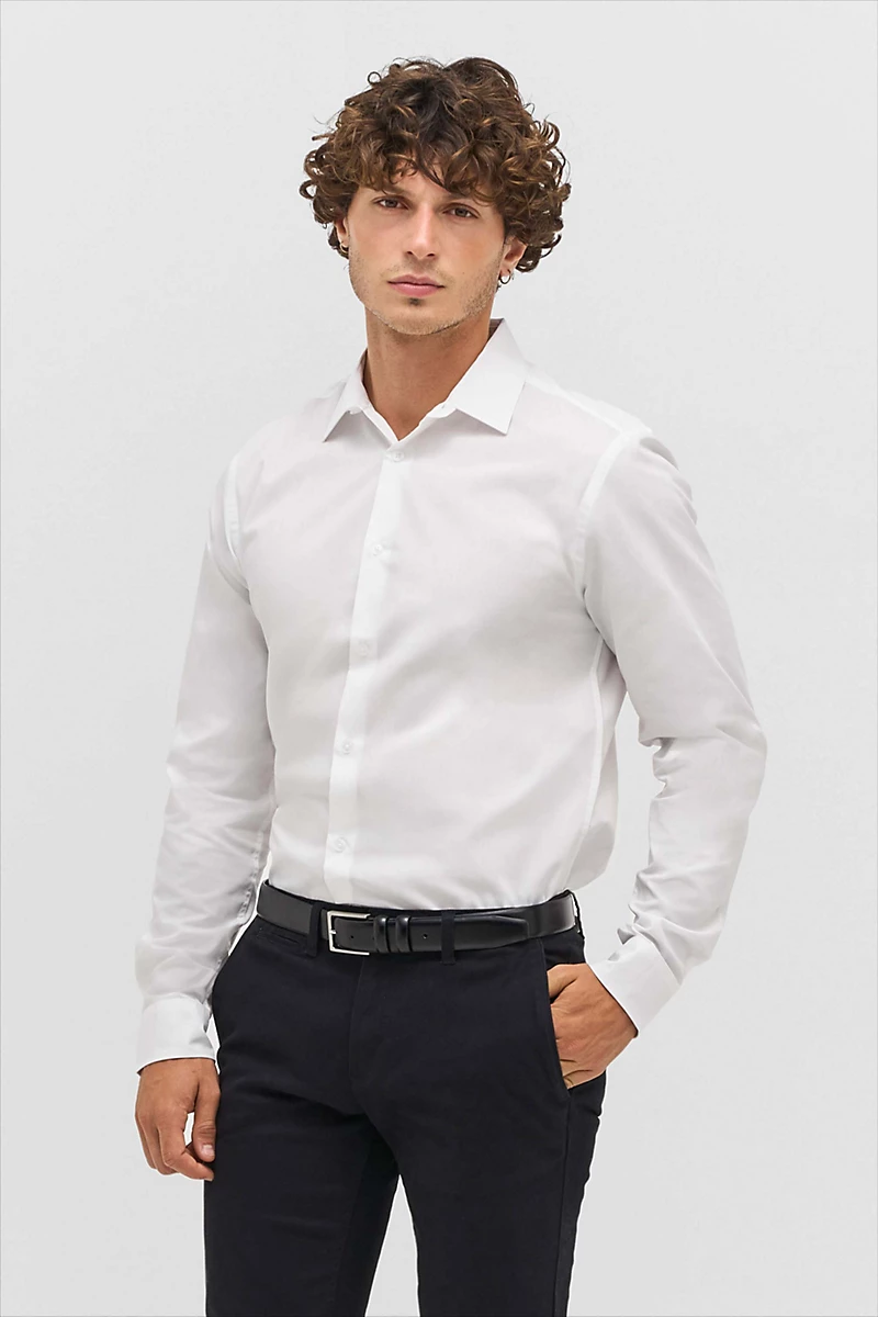 Chemise Popeline manches longues