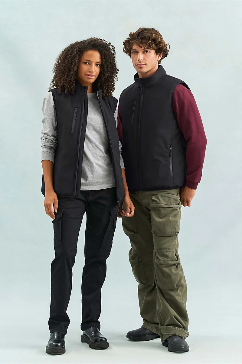 Bodywarmer softshell 3 couches unisexe